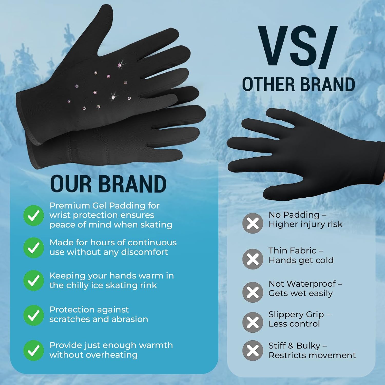 Kami-So Figure Skating Gloves for Competition & Practice | Skate Tr...
