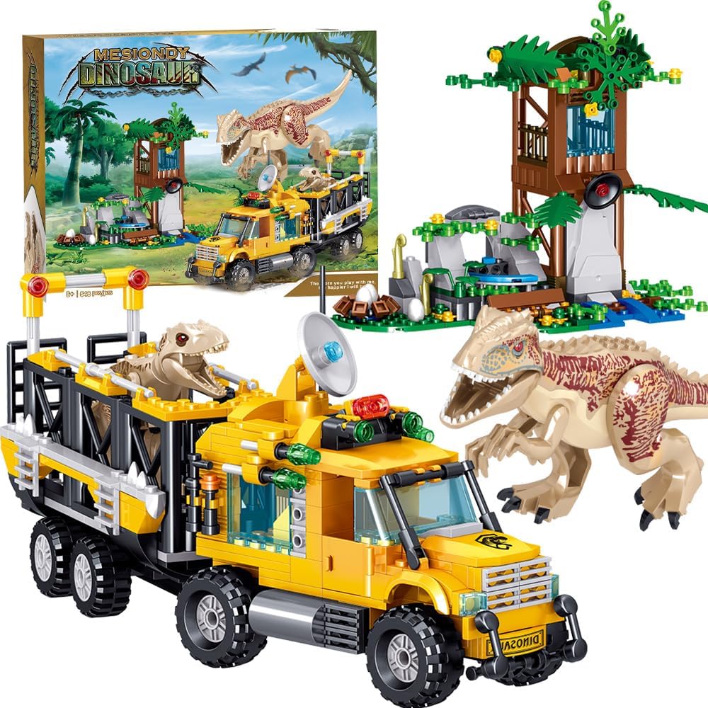 Mesiondy Juego de bloques de construcción de dinosaurios, juguetes...