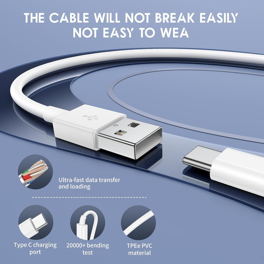 QZIIW Paquete de 4 cables Apple USB C de carga rápida de 10 pies pa...