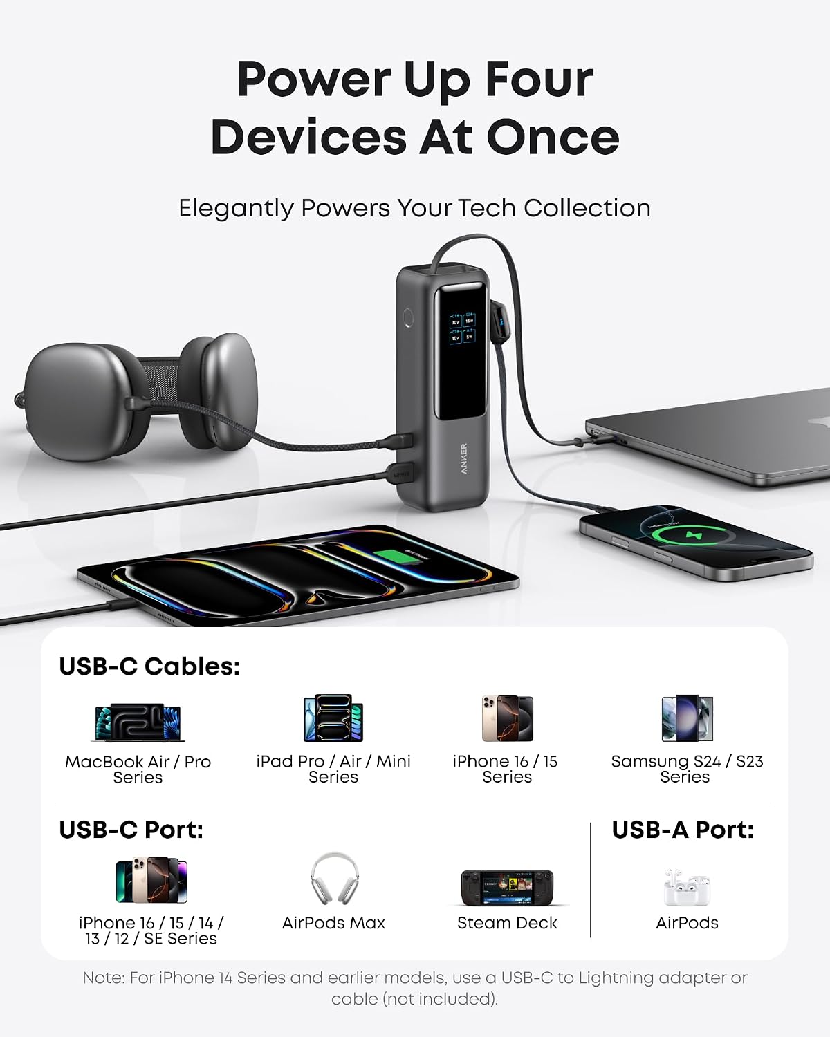 Anker Batería portátil para laptop, cargador portátil de 25,000 mAh...