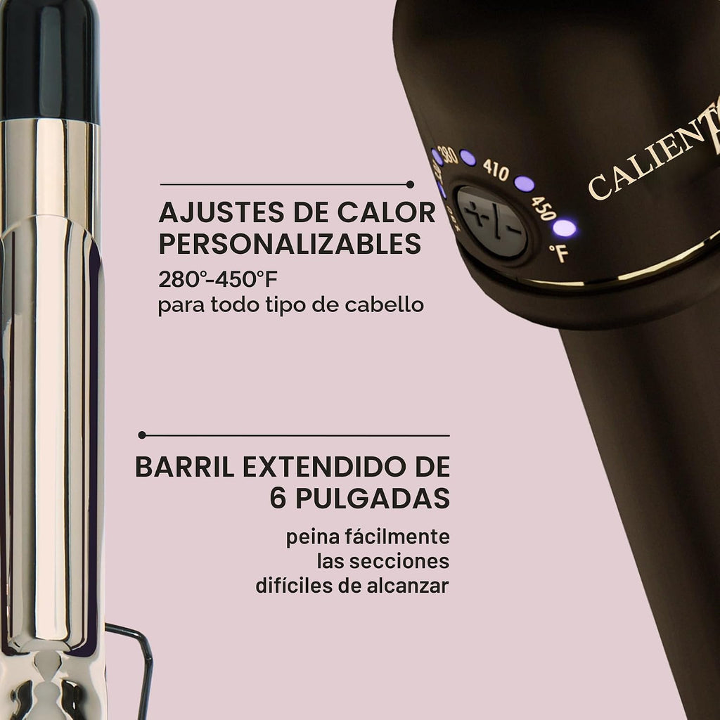 HOT Tools Rizador profesional de oro de 24 quilates con barril exte...