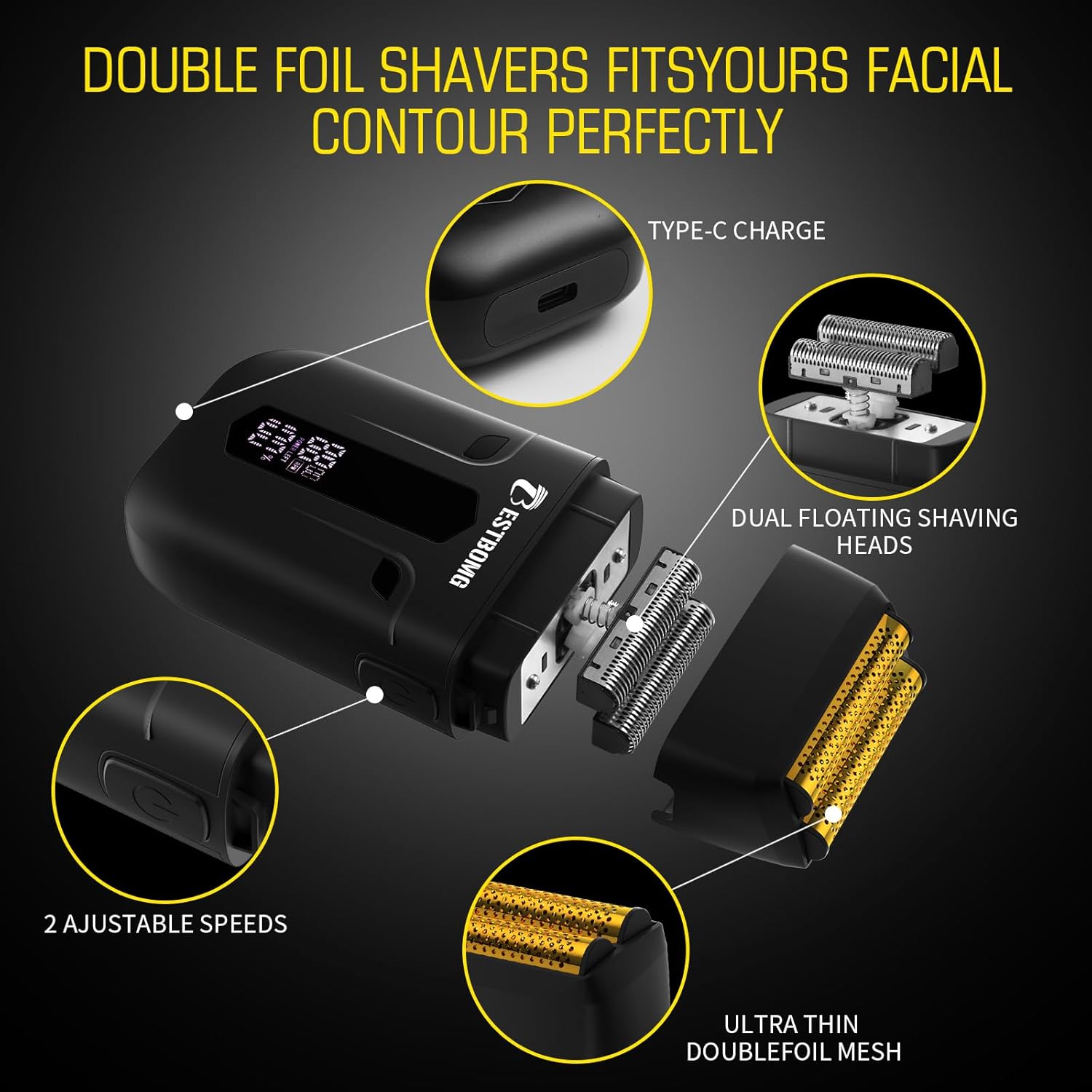 BESTBOMG® Cortapelo para hombres, cortapelos profesionales, juego d...