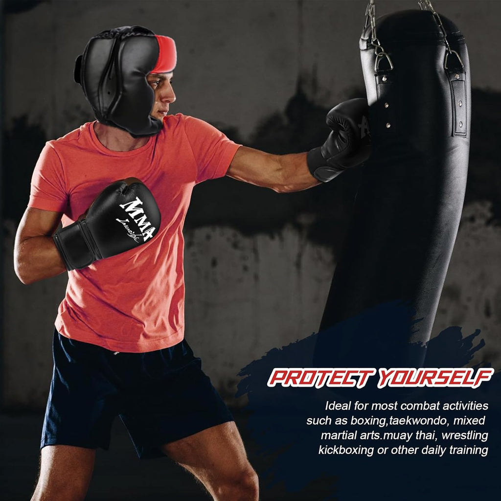 YORWHIN Protector de cabeza de combate con guantes - Casco de segur...