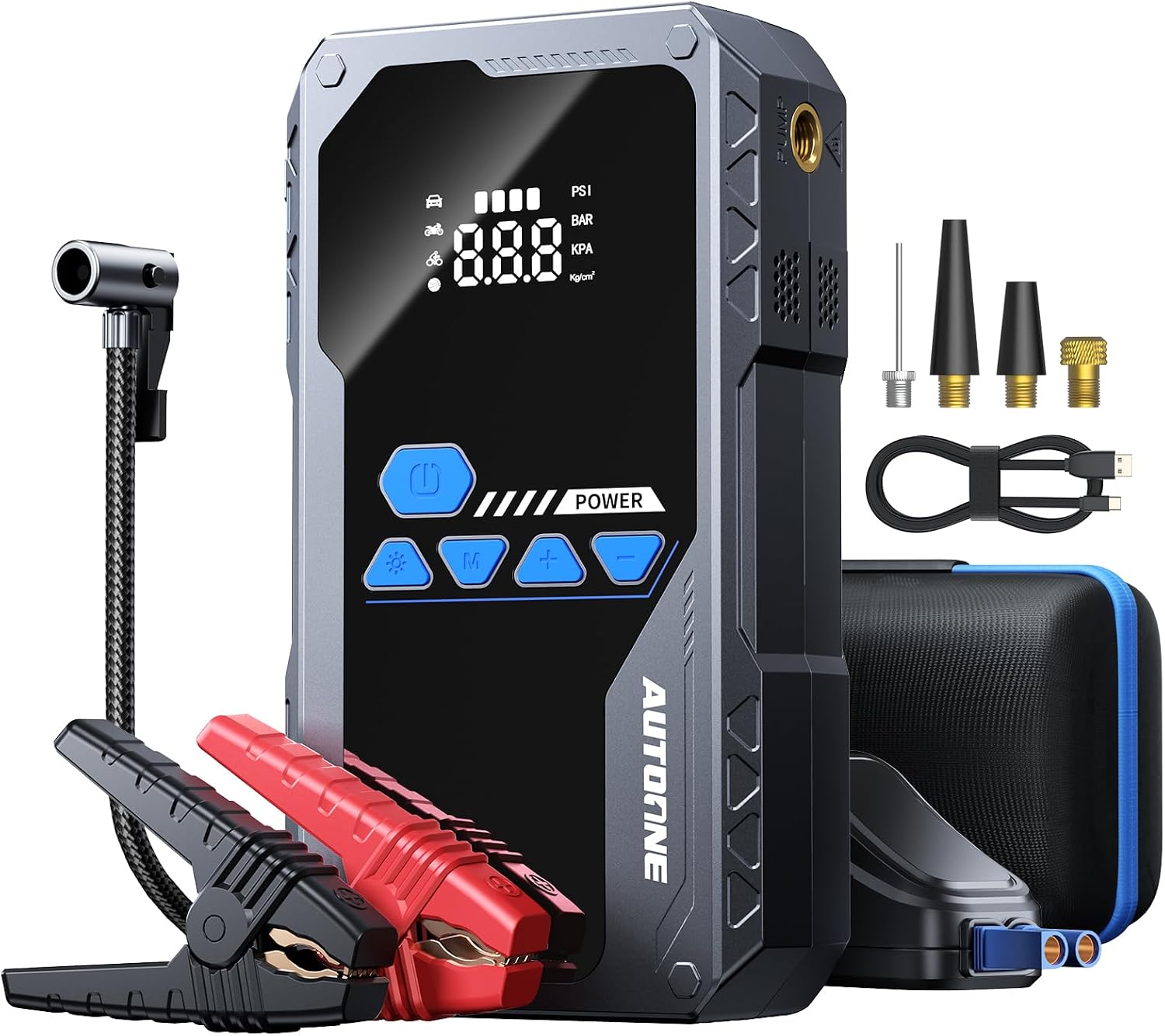 AUTOONE Arrancador de 6000A con compresor de aire (todo gas\/10L di...