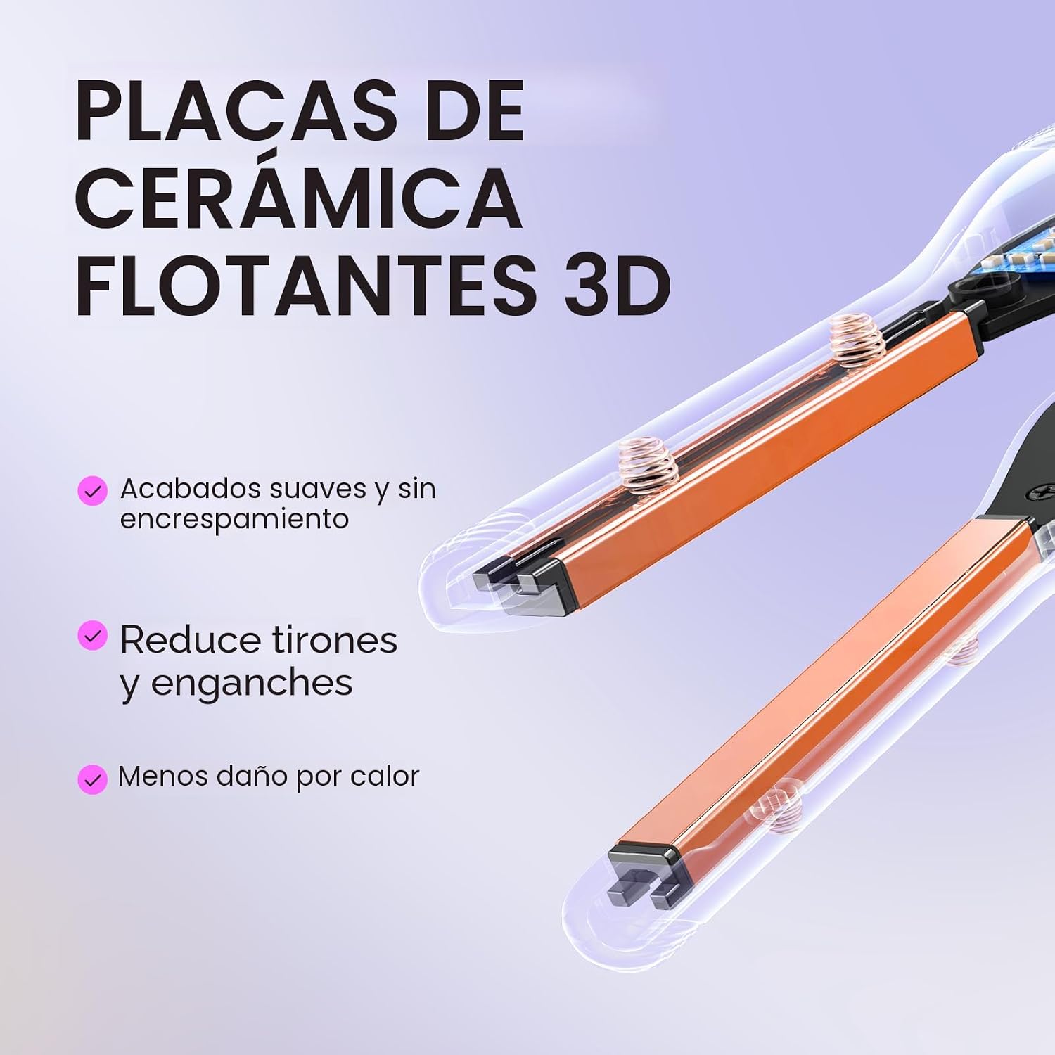 Wavytalk Plancha plana pequeña de 3\/10", Plancha plana de lápi...