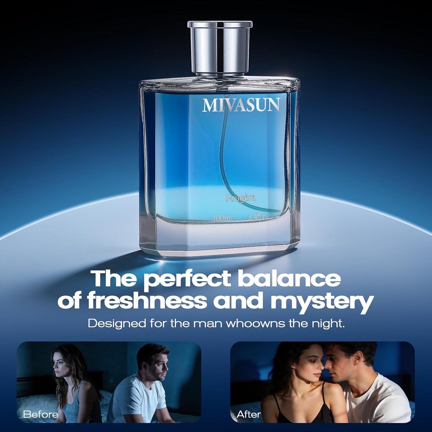 MivaSun Colonia de lujo para hombres, 3.4 fl oz \/ 3.4 onzas líquid...