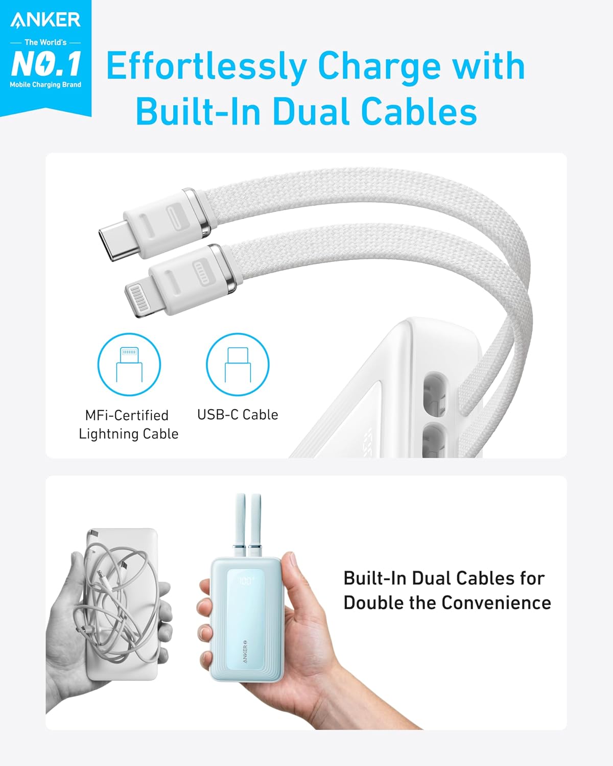 Anker Power Bank, Cargador Portátil Rápido de 20,000mAh 30W Máx con...