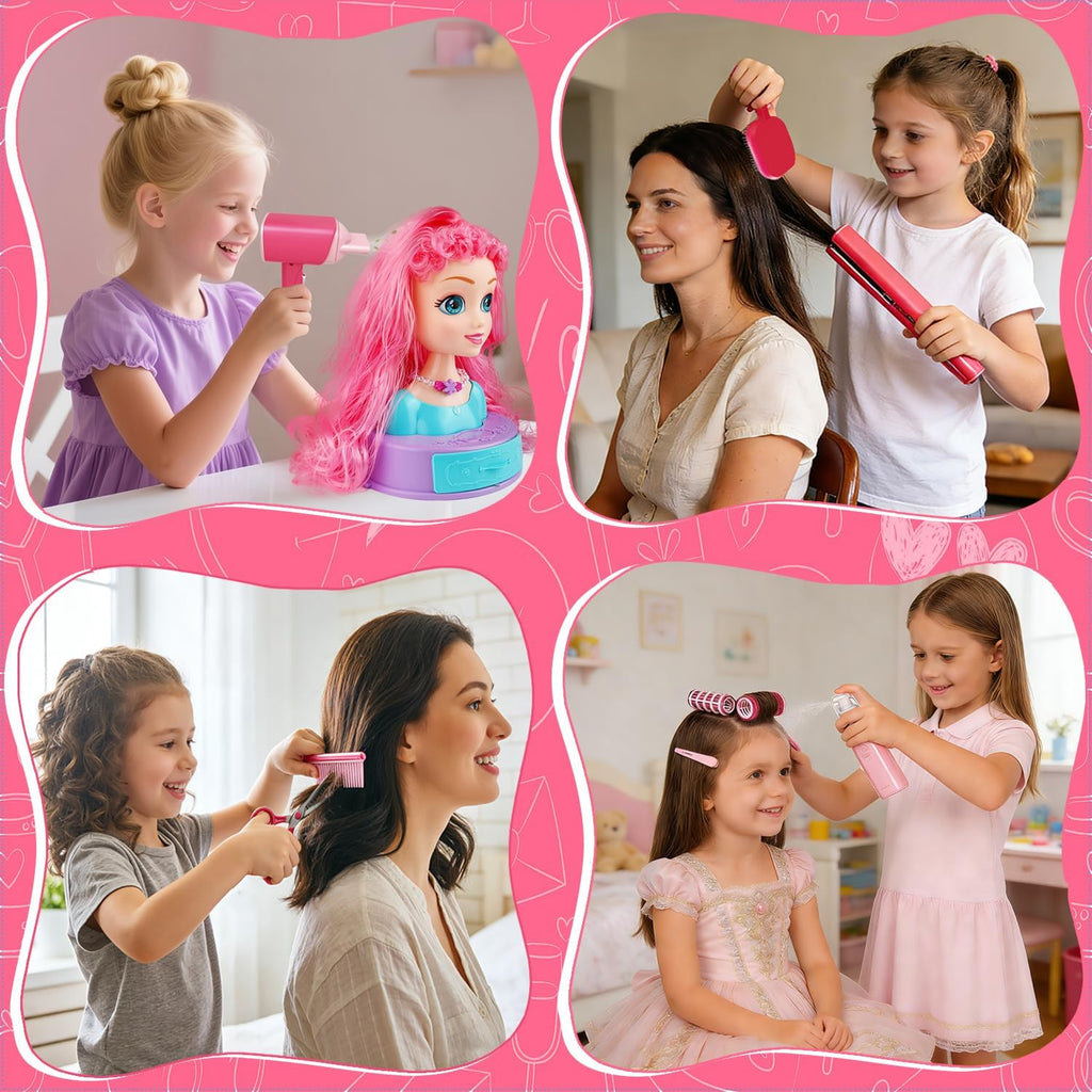 Juguetes de peluquería para niñas de 3 a 8 años, juego de peluquerí...