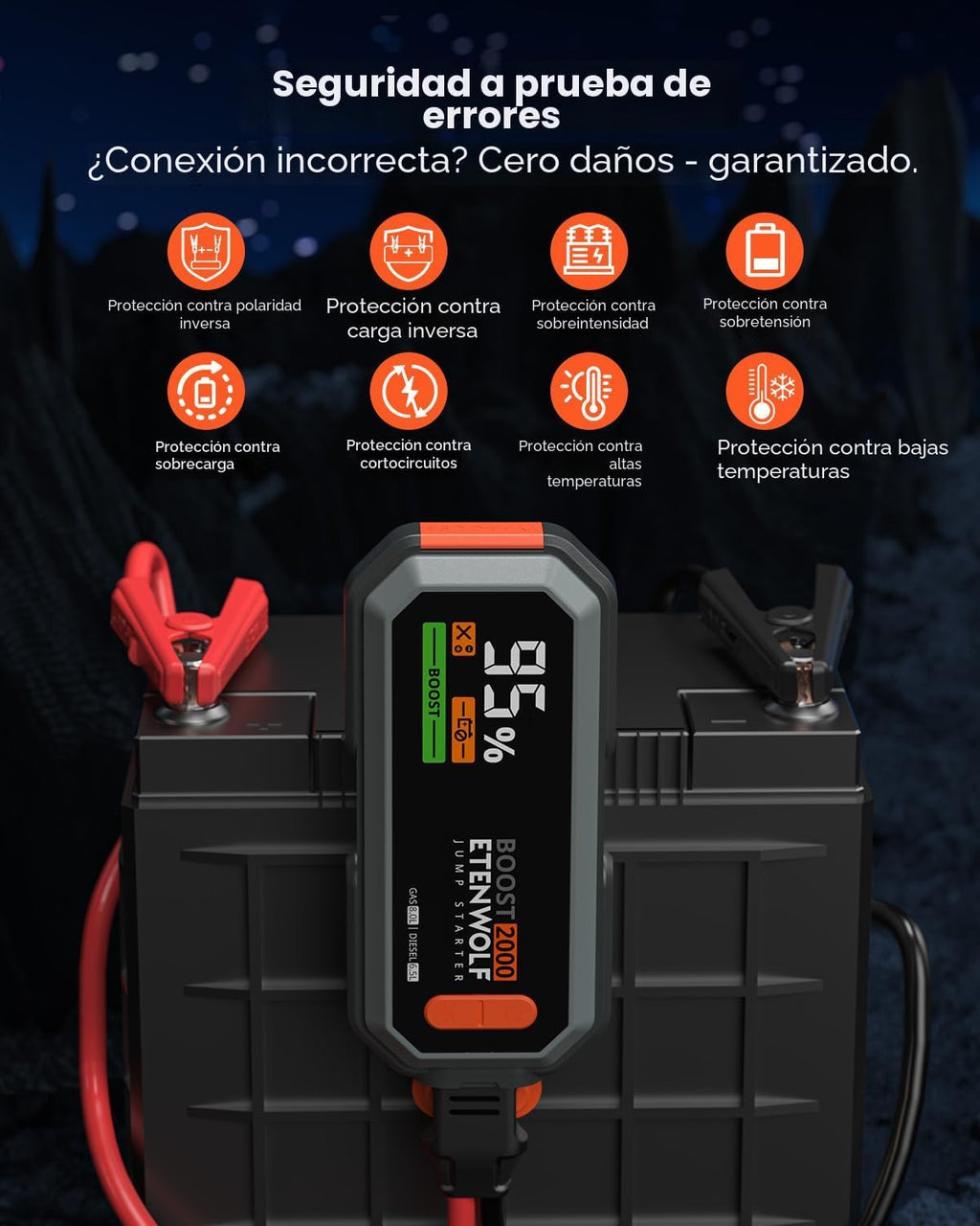 Arrancador portátil del salto de la batería del coche, arrancador d...