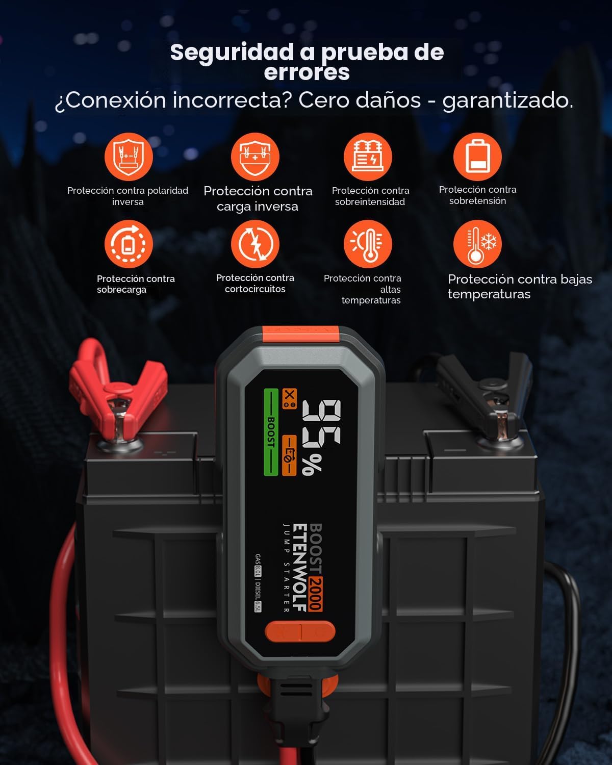 Arrancador portátil del salto de la batería del coche, arrancador d...