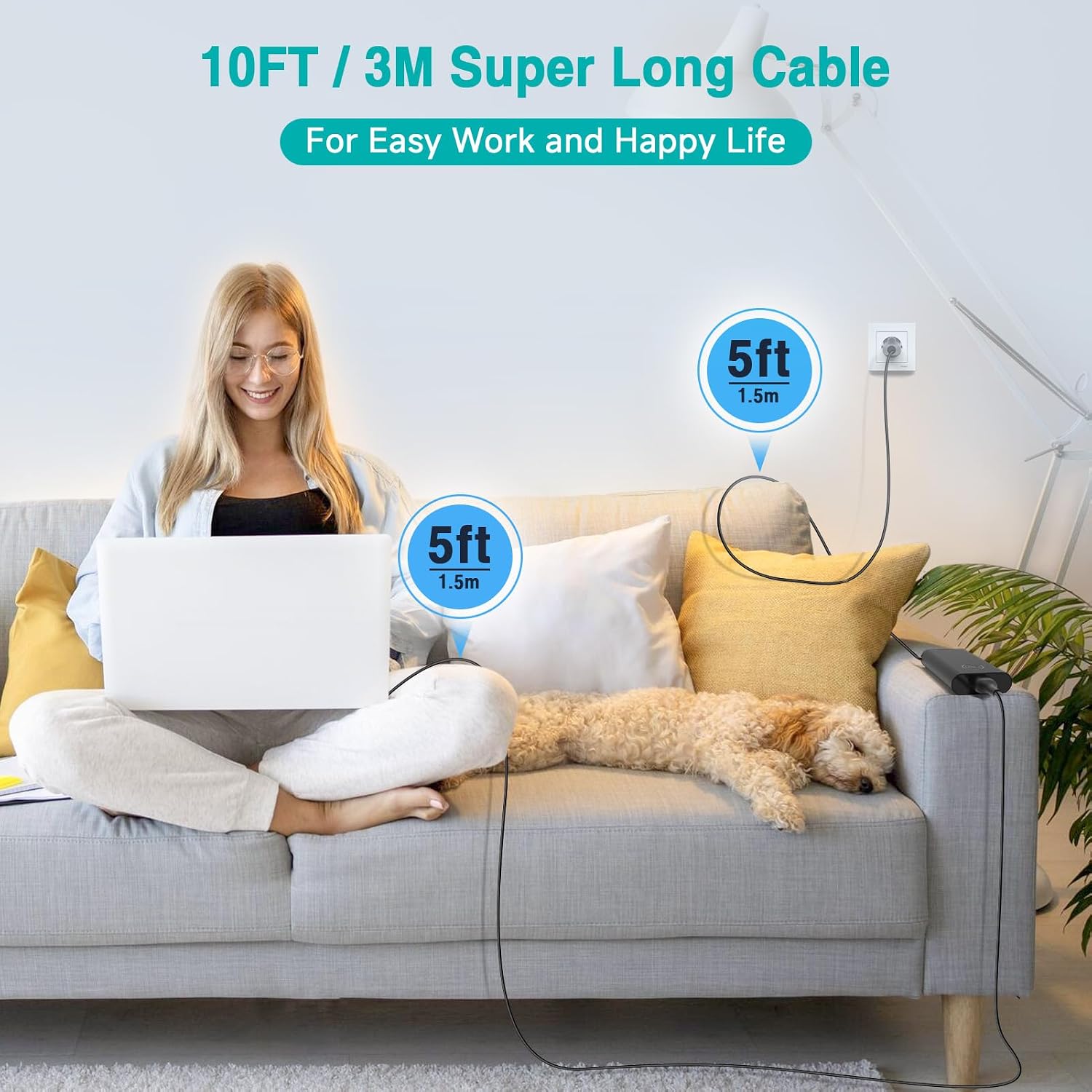 Cargador de 130W USB C para Laptop Adaptador de Energía Tipo-C para...