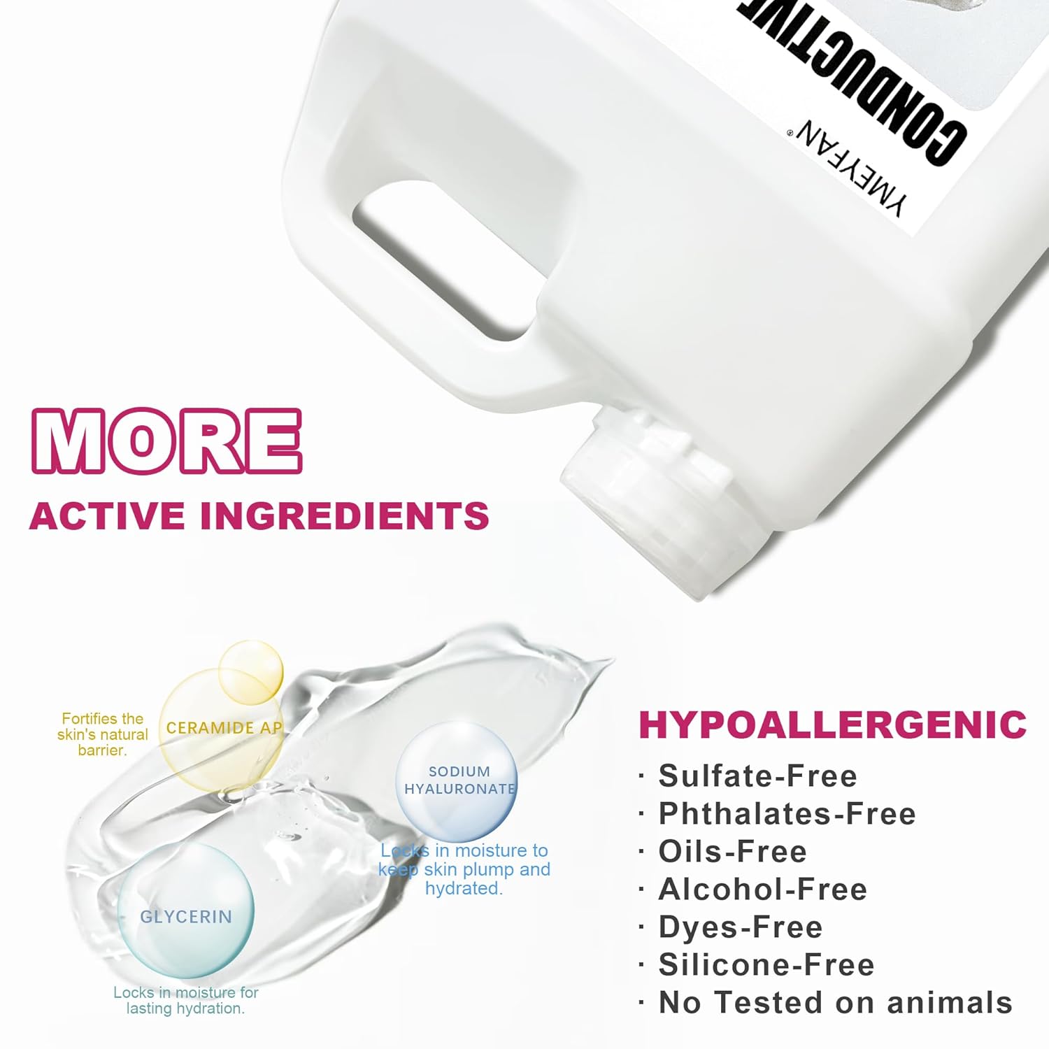 YMEYFAN Gel conductor grande de 2,5 litros para dispositivo facial...