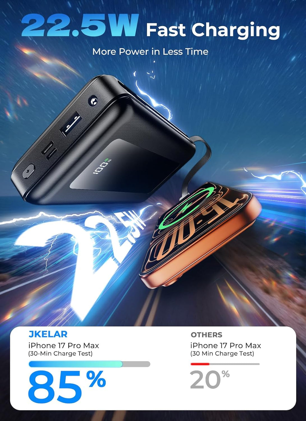 Cargador portátil de 50000 mAh, esencial de viaje de gran capacidad...