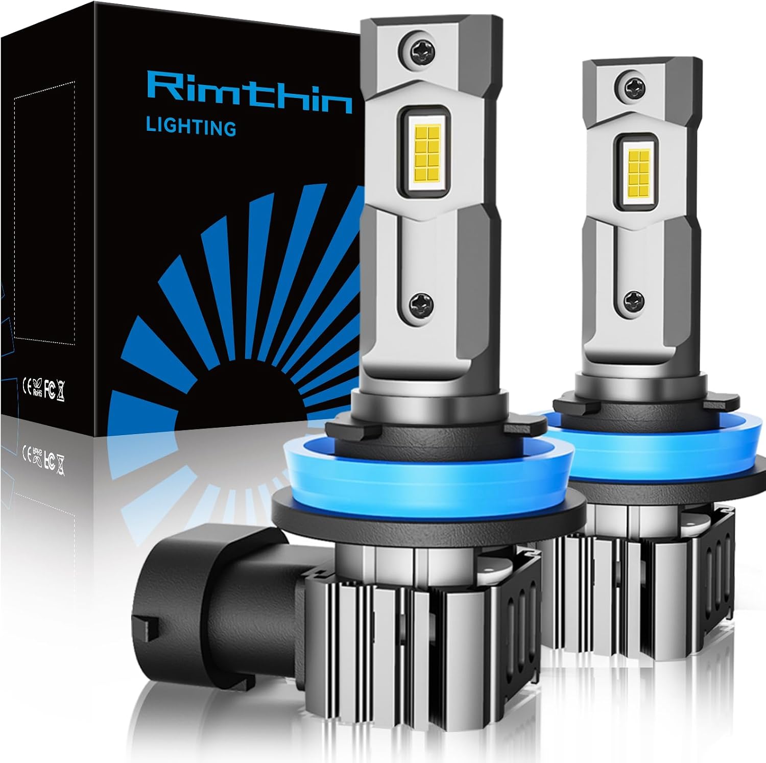 rimthin Bombillas H11, luces antiniebla H8 H9, bombillas blancas fr...