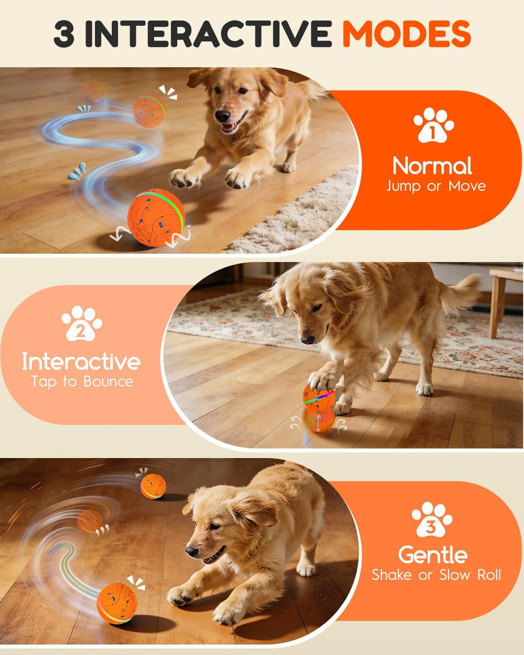 osou Juguetes interactivos inteligentes para perros, pelota de perr...