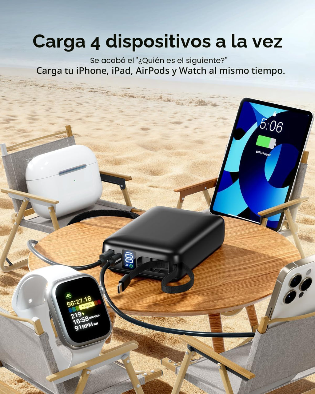 IGGPBB Cargador Portátil 50000mAh Power Bank, Cargador de Teléfono...