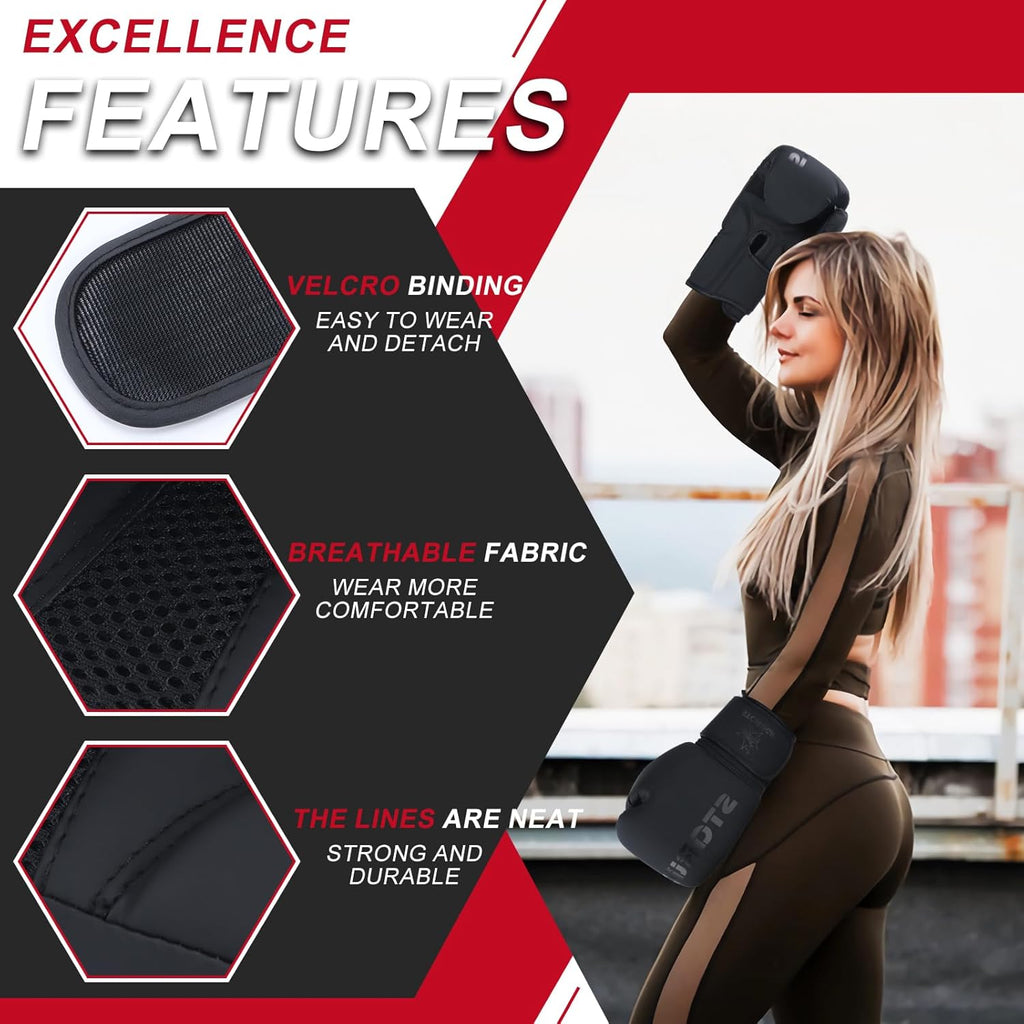 Valchiria Guantes de boxeo para hombres y mujeres, guantes de entre...