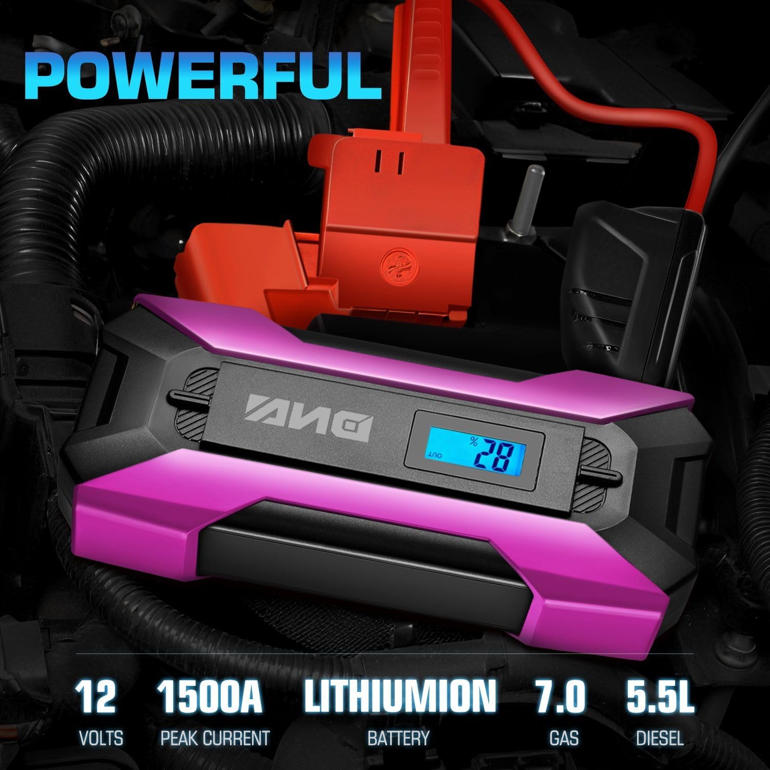 DNA Motoring TOOLS-00268 12V 1500A 15000 mAh Arrancador portátil mu...