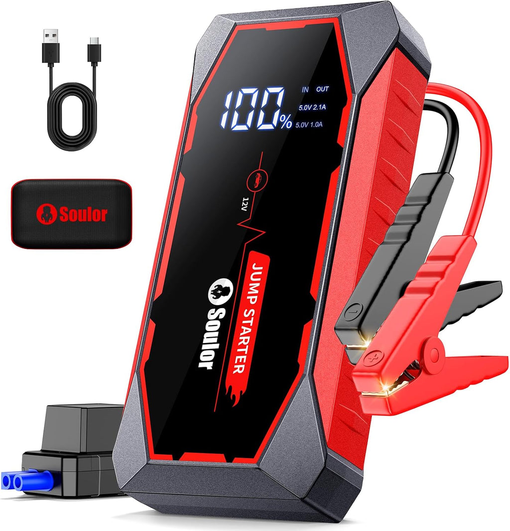 Soulor Jump Starter 7000A Paquete de baterías de arranque de coche...