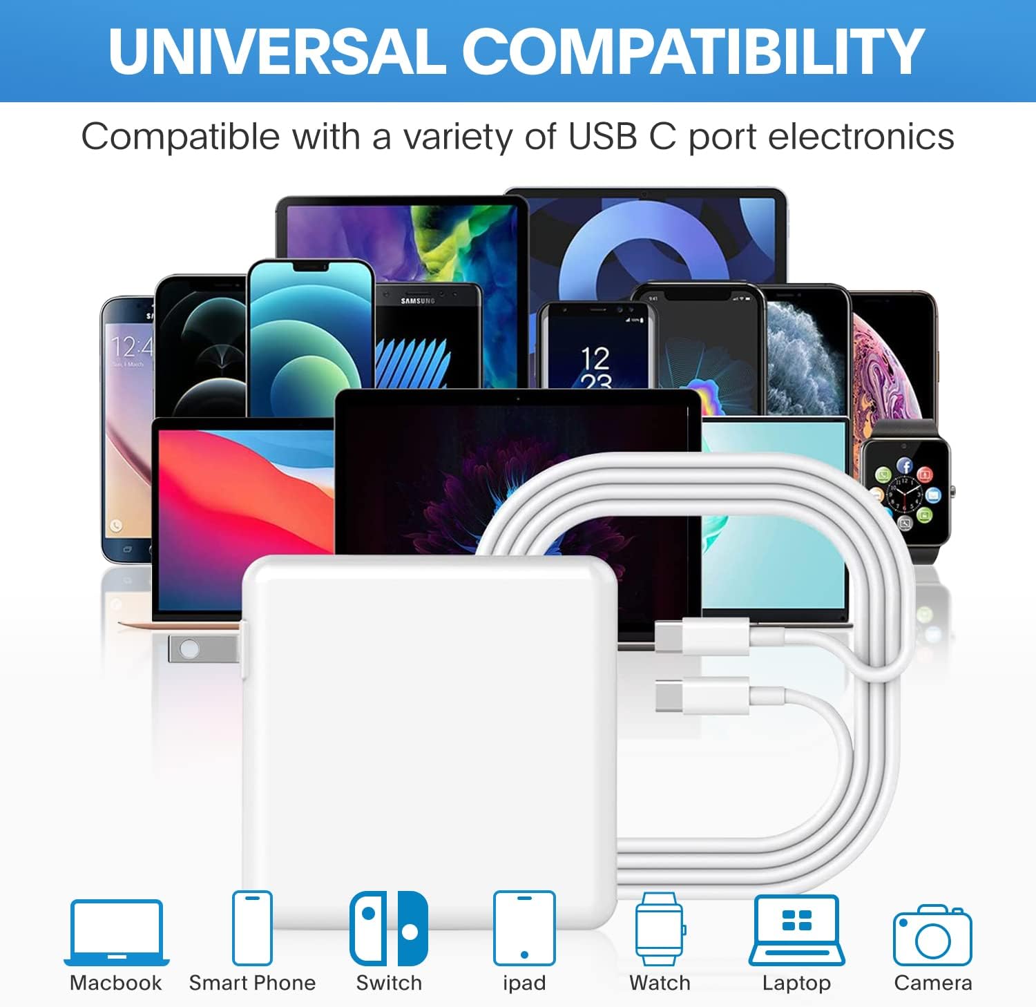 Cargador Mac Book Pro - Cargador USB C de 118 W, cargador rápido co...