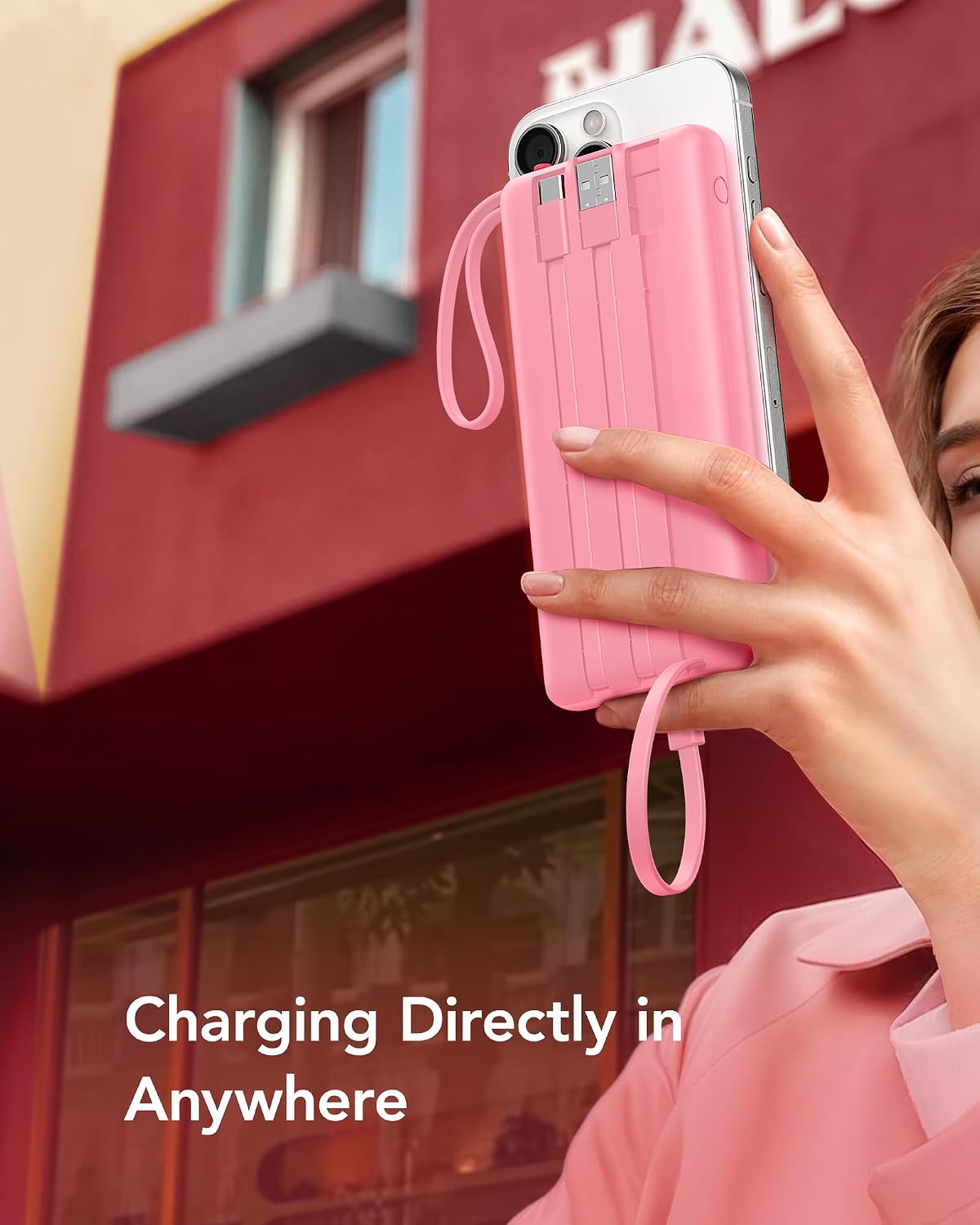 VRURC Cargador de teléfono portátil, cargador portátil de viaje con...