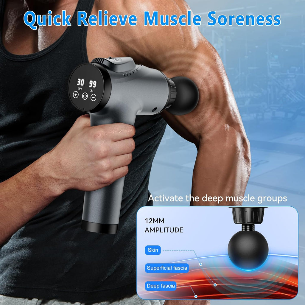 APHERMA Pistola de masaje, pistola de masaje muscular para atletas,...