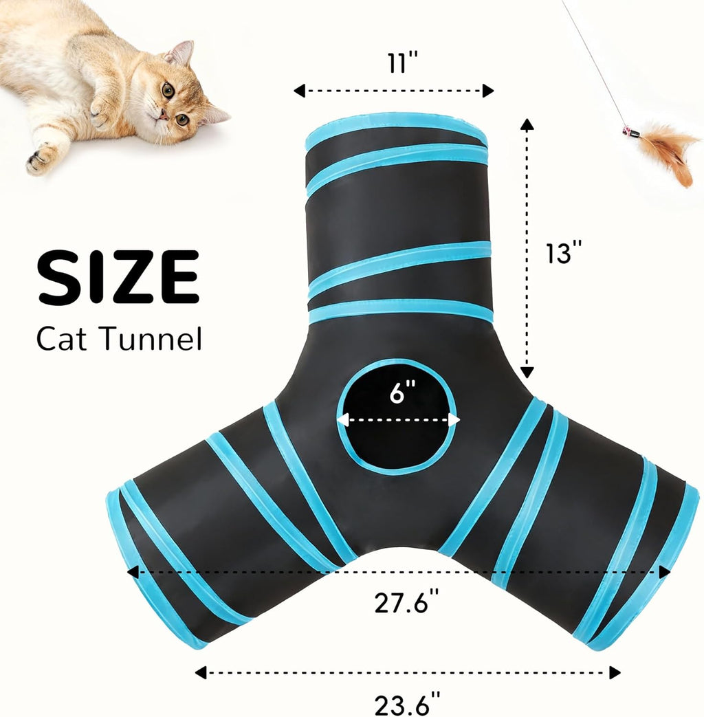 Tempcore Túnel de Gato para Mascotas, Tubo de Juguetes para Gatos d...