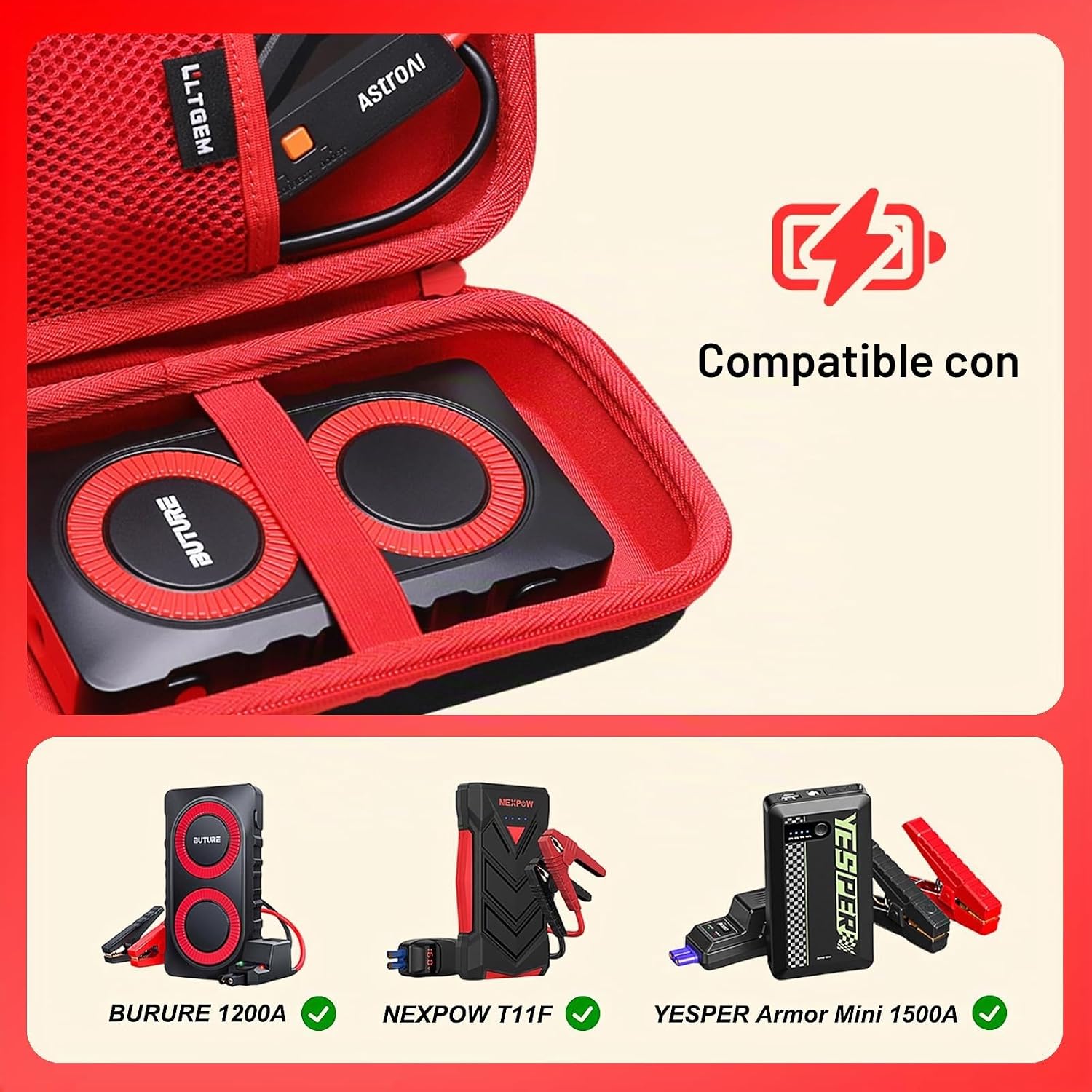 LTGEM - Funda de arranque compatible con BUTURE 1200A \/ 5000A \/ 4...