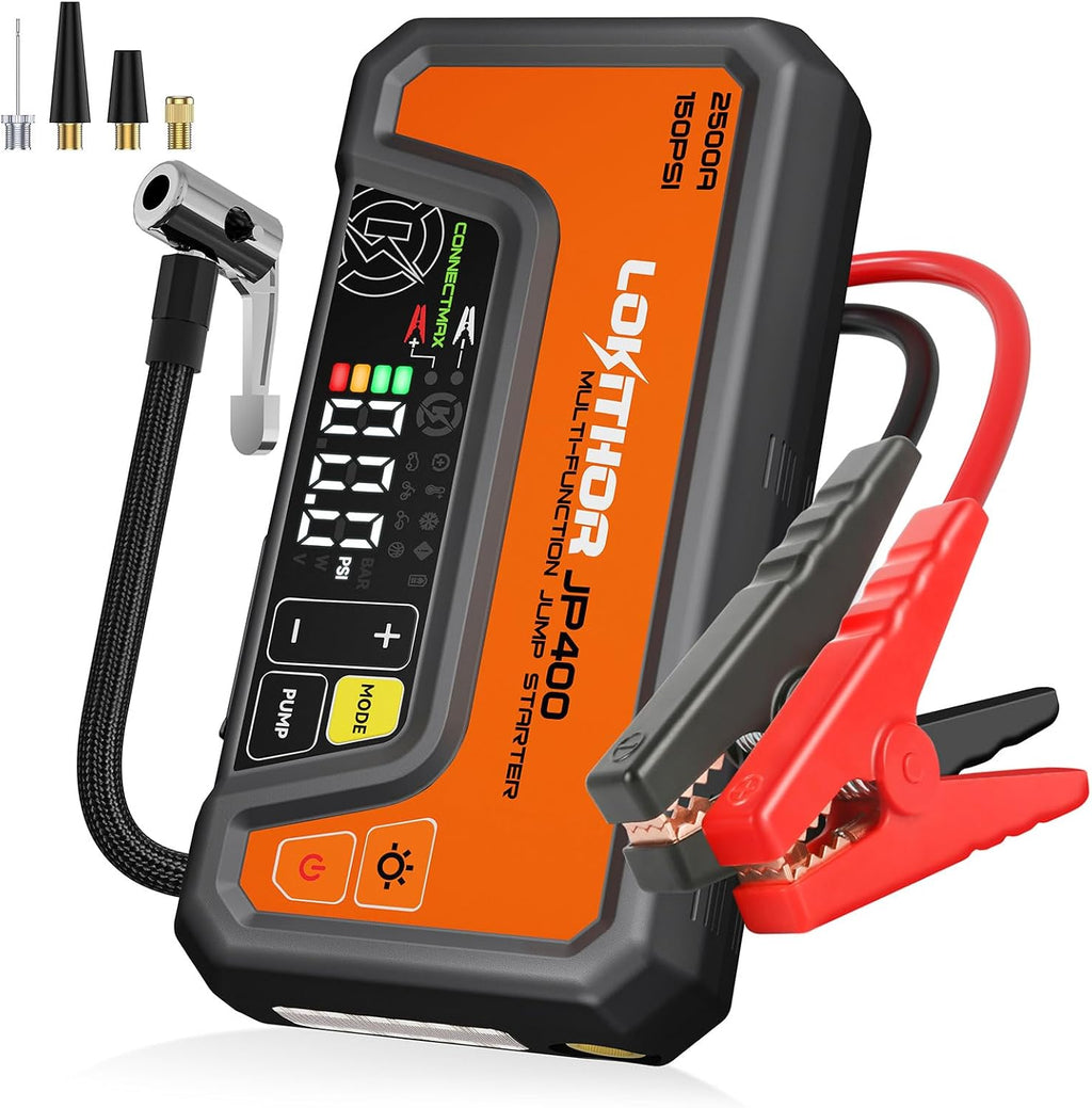 LOKITHOR JP400 Arrancador de salto con compresor de aire, batería d...