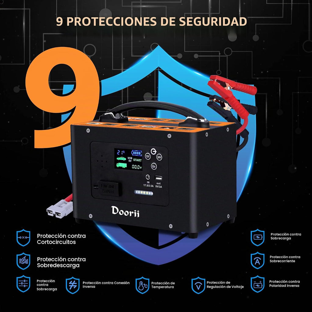 Doorii Arrancador de 10000 A, 24 V 155 WH Paquete de baterías de ar...