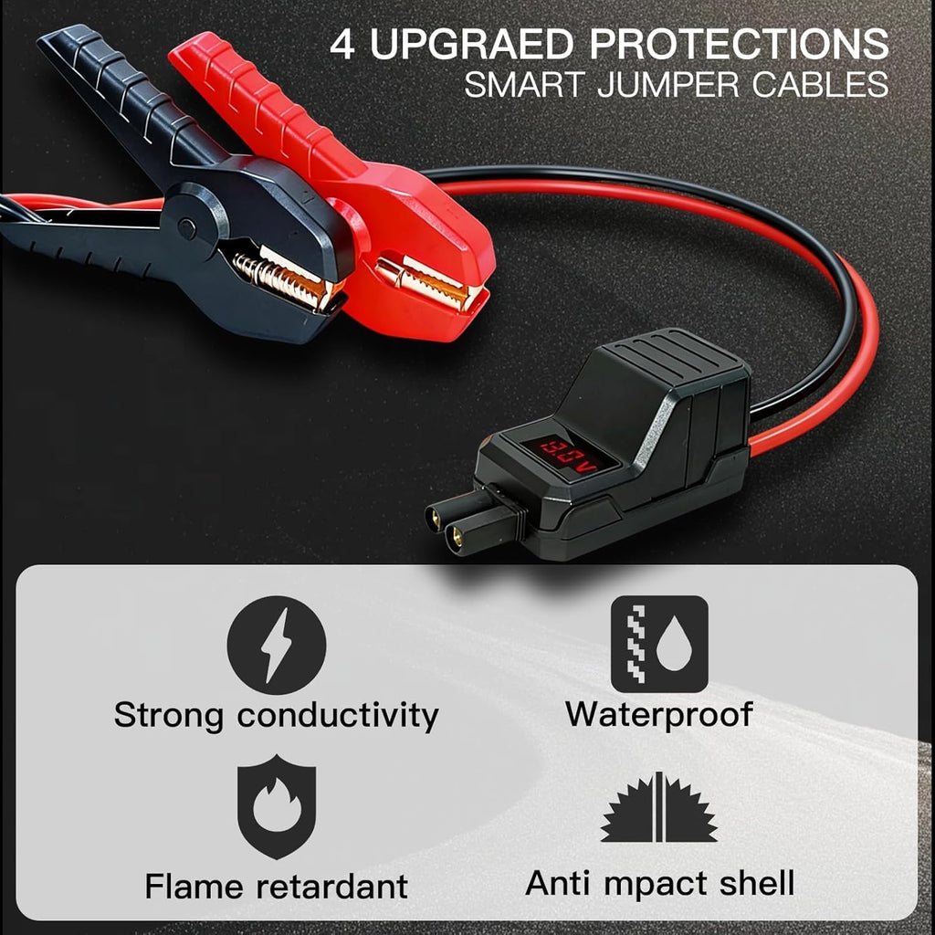 MEGAWISE - Abrazaderas de arranque de 12 V, cables de refuerzo inte...