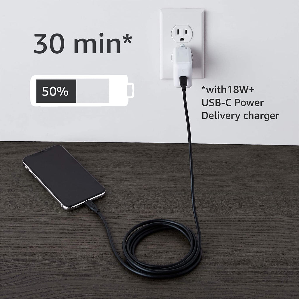 Amazon Basics Cable de carga USB-C a Lightning ABS, cargador certif...