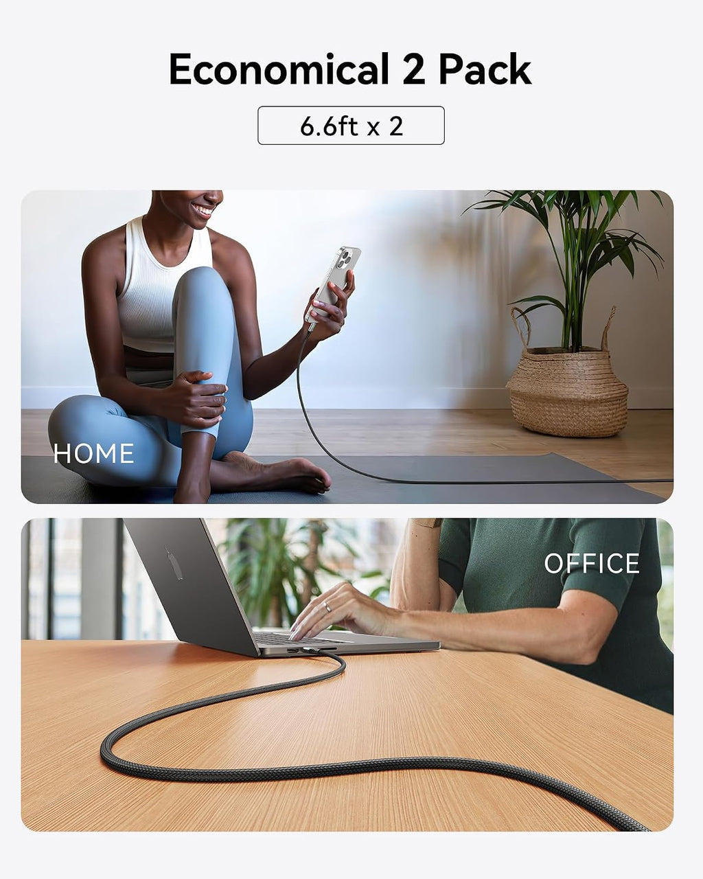 INIU Cable USB C a USB C, cable de carga rápida tipo C de 240 W, ca...