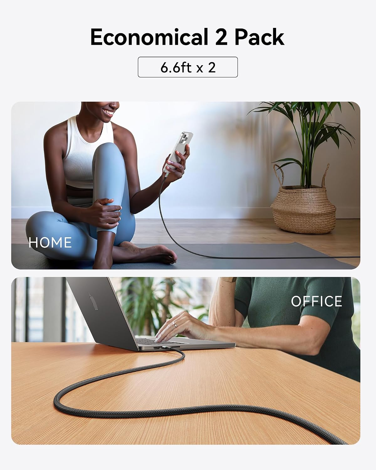 INIU Cable USB C a USB C, cable de carga rápida tipo C de 240 W, ca...