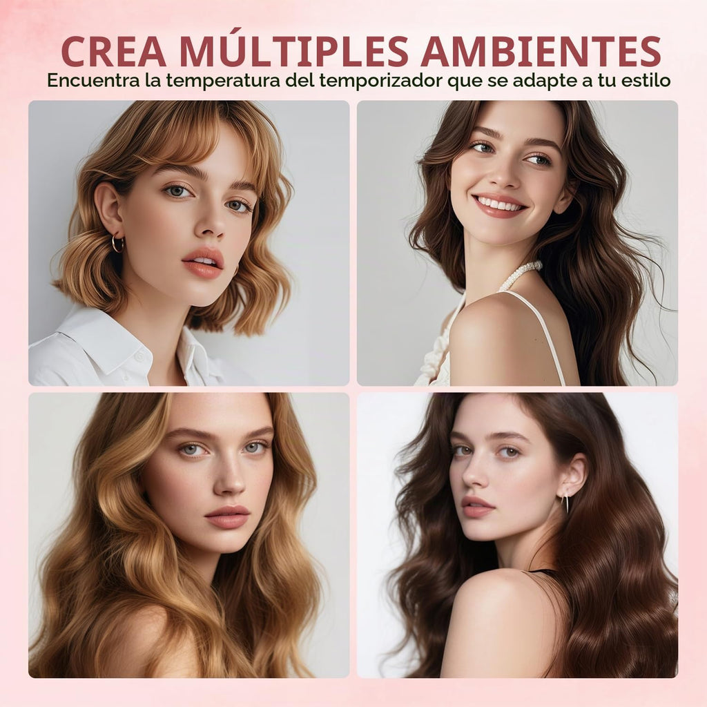Ondulador de pelo, rizador de doble barril de 1,25 pulgadas, ondas...