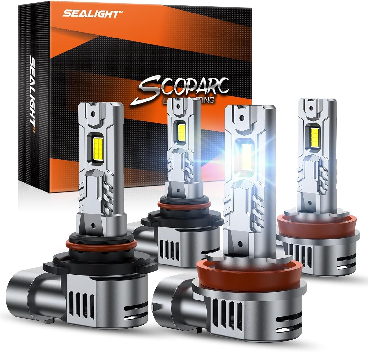 SEALIGHT Combo de bombillas de luz S2S 9005\/HB3 H11\/H8\/H9\/H16,...
