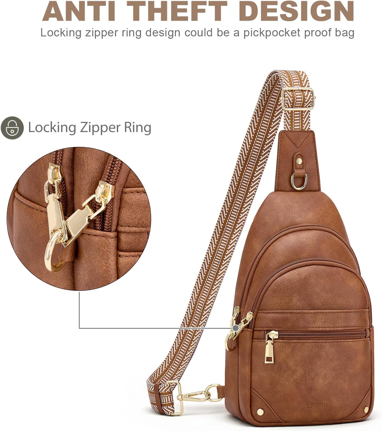 SYTRAH - Bolsos cruzados antirrobo para mujer, bolso bandolera RFID...