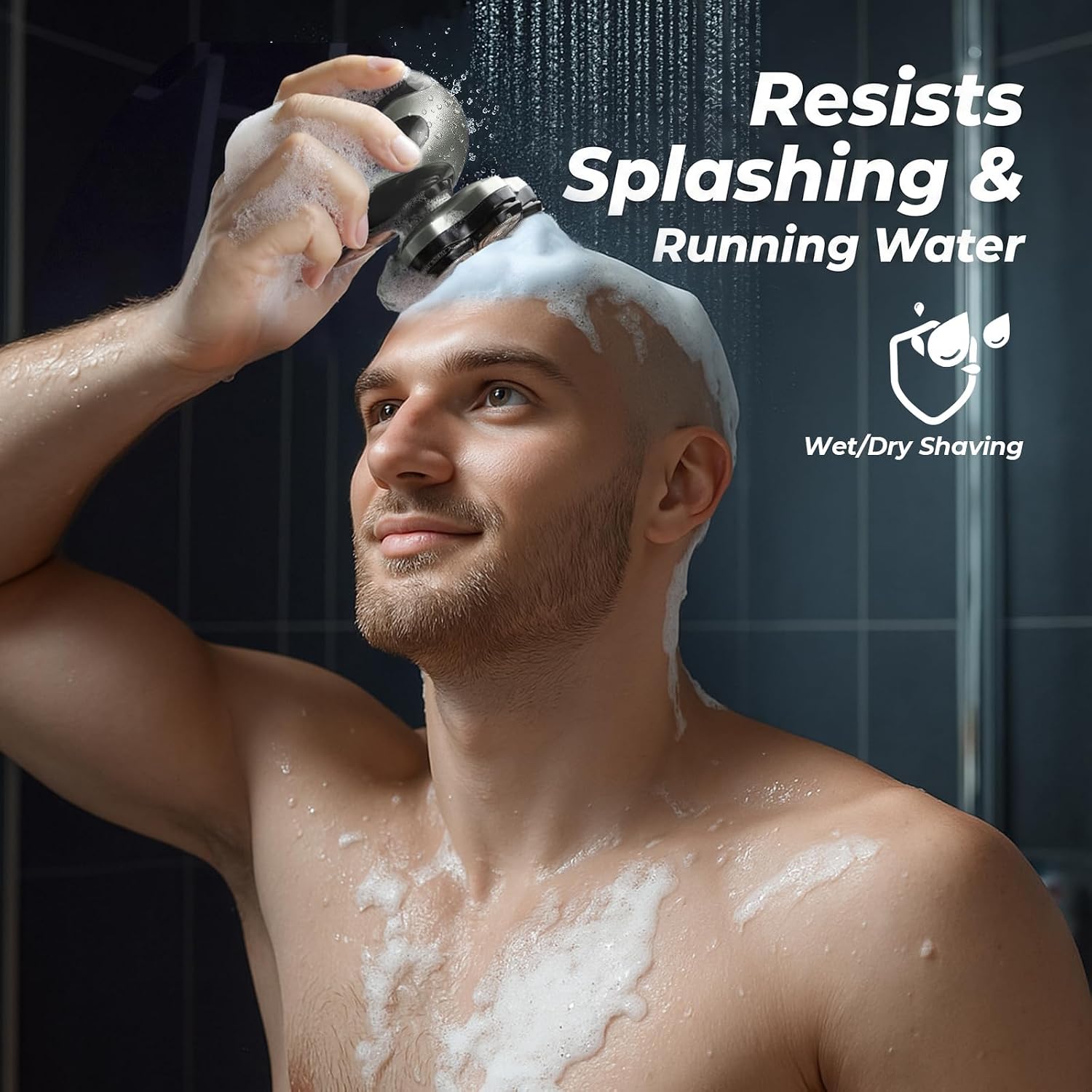Xcdgiogw Afeitadoras de cabeza calva para hombres: resistente al ag...