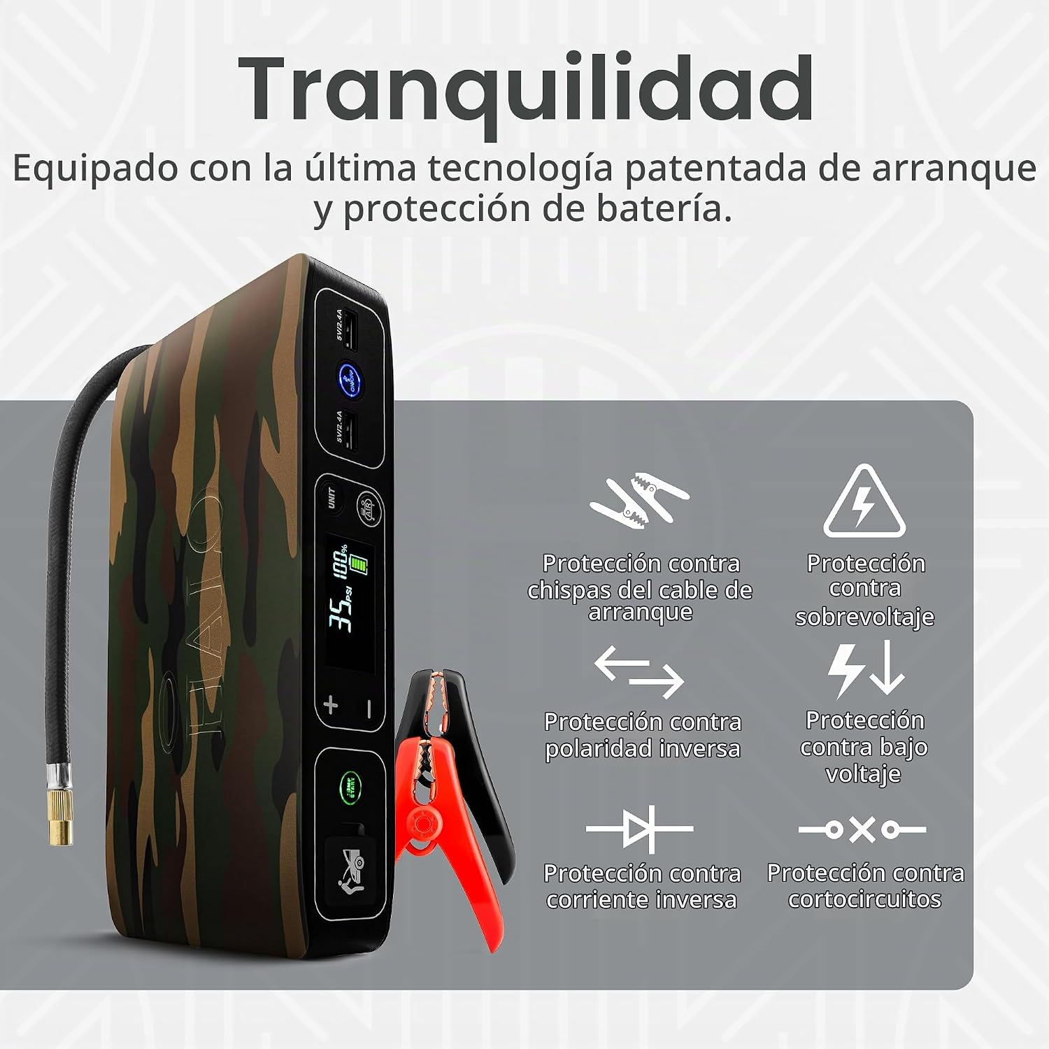 HALO Bolt Air 58830 Cargador de batería portátil para automóvil | C...
