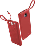 Coowisty Cargador portátil, batería externa con cables, luz de 1000...