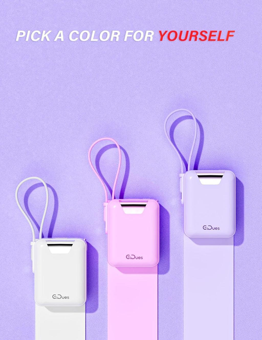Gidues Mini Cargador Portátil, Banco de Energía Ultra-Compacto de 1...