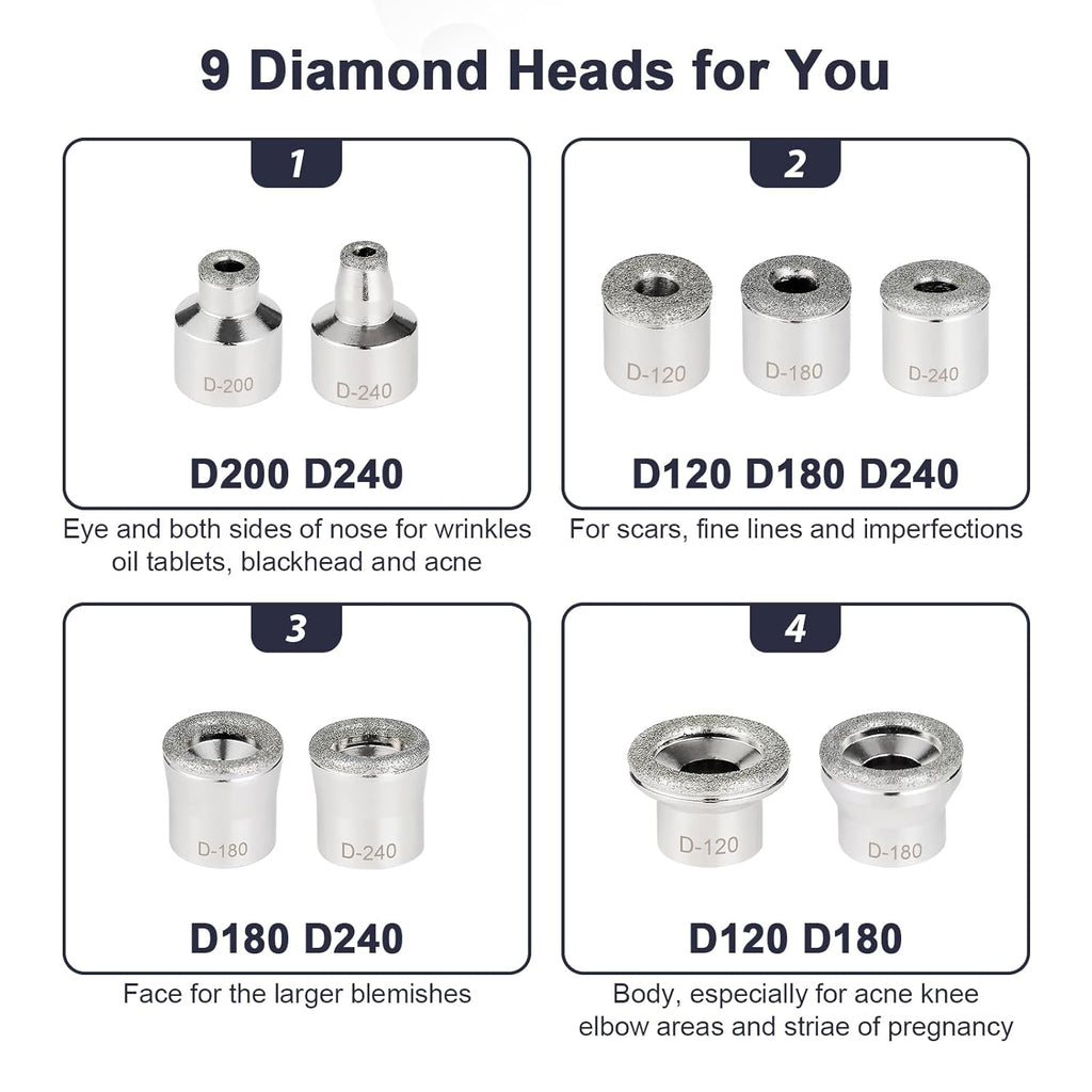 Máquina de microdermoabrasión de diamante, 7 modos de succión, máqu...