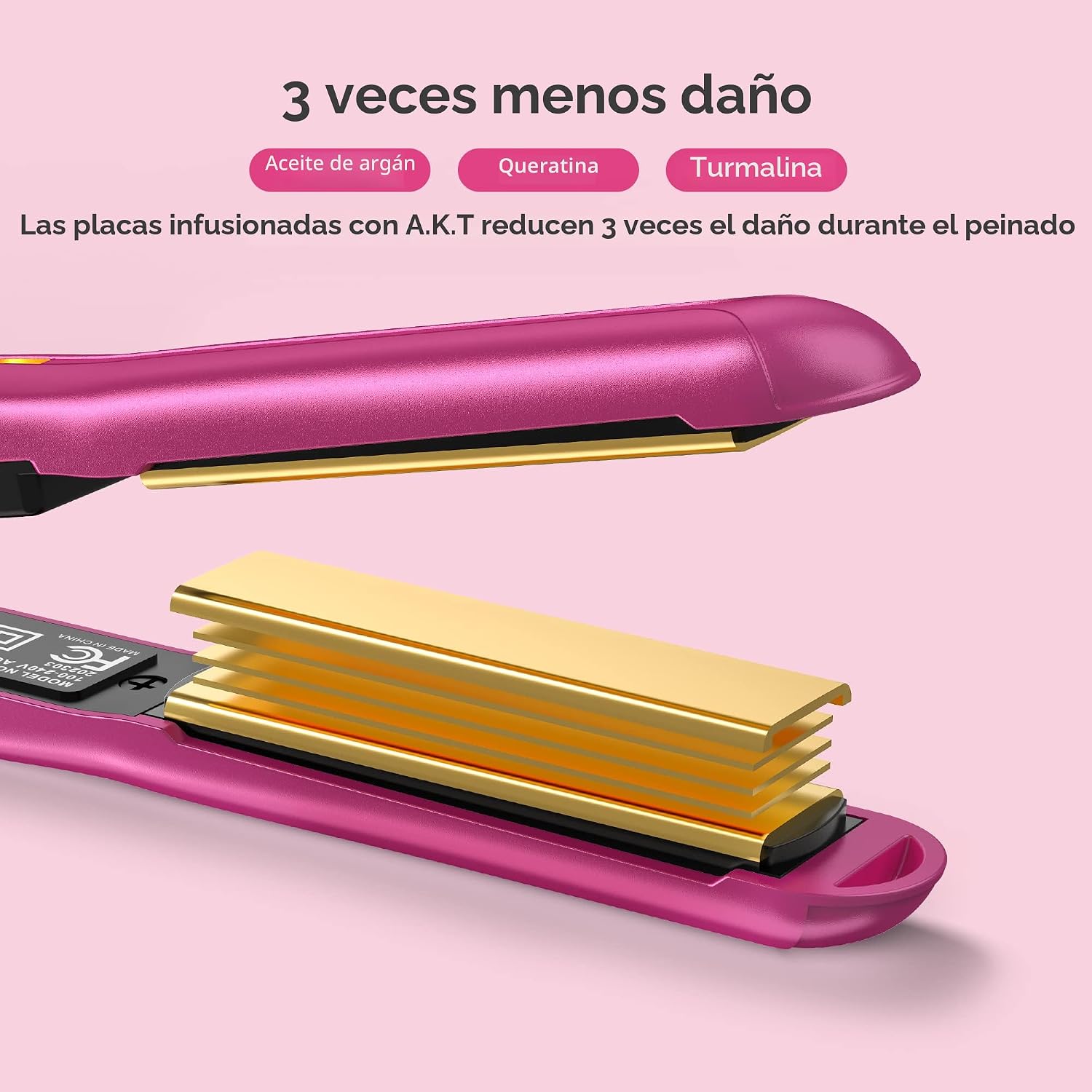Terviiix Mini plancha alisadora de temperatura ajustable, mini alis...