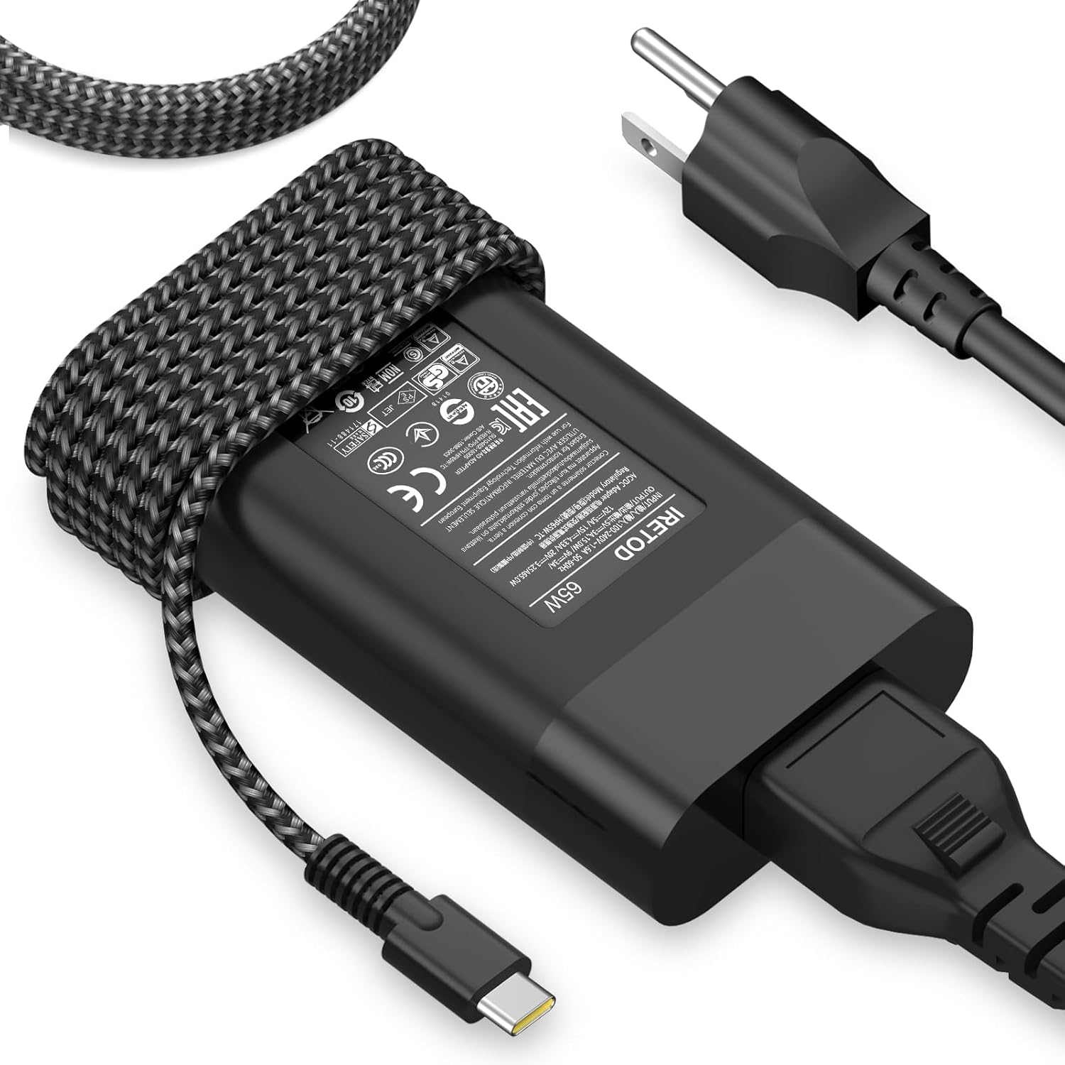 Cargador USB C de 65 W para laptop compatible con HP Spectre x360\/...