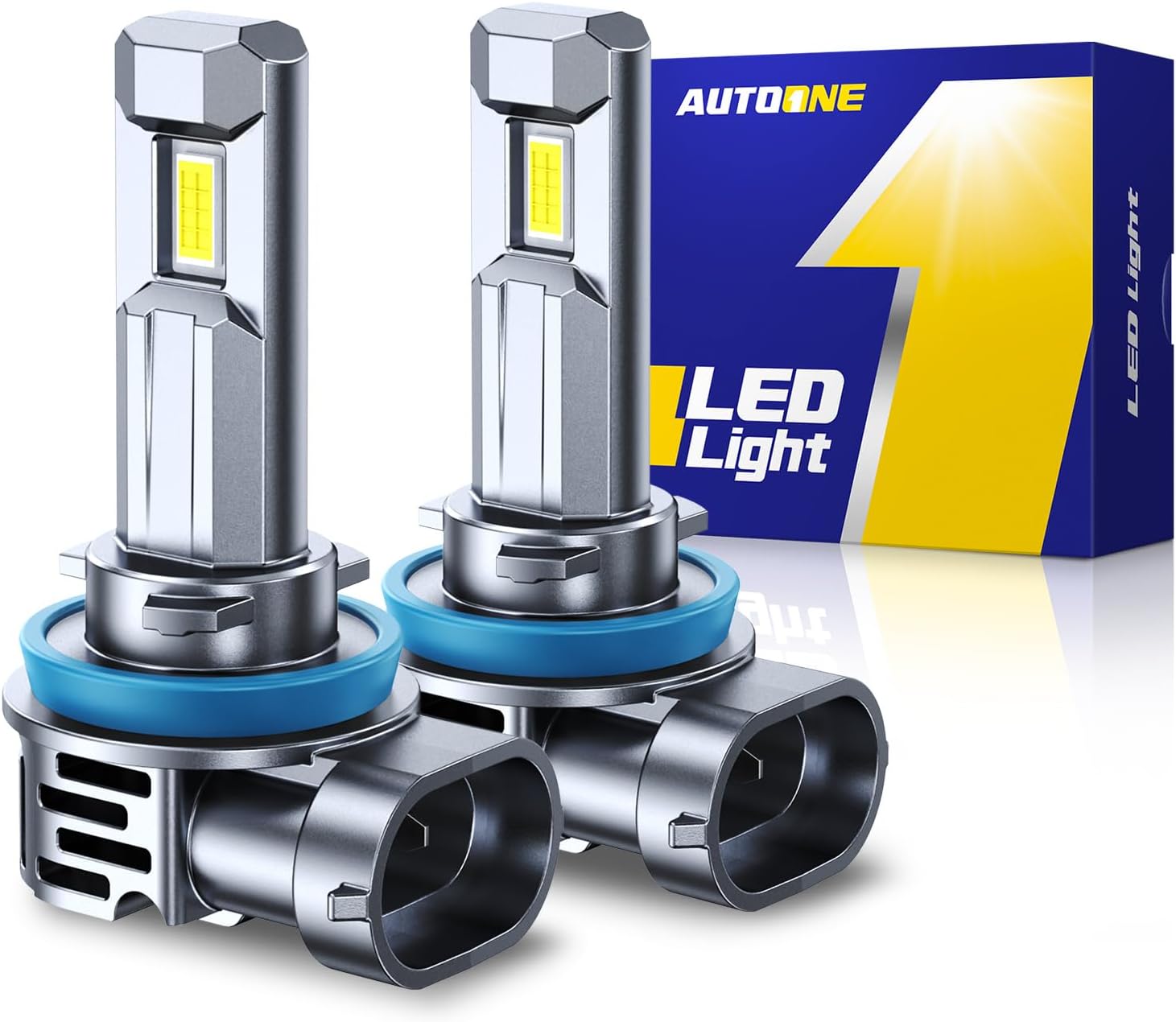 AUTOONE Bombilla LED H11 1:1 Tamaño Mini, Bombilla de Reemplazo H8\...