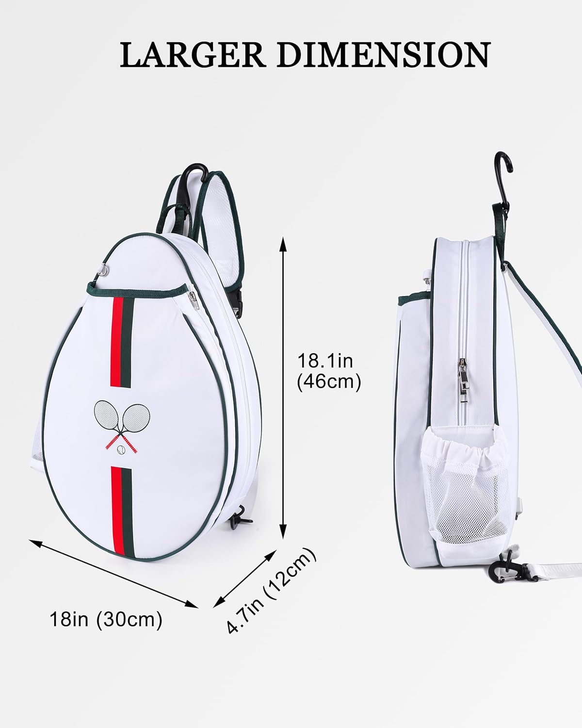Rejolly Bolsa Bandolera de Raqueta de Tenis para Mujeres y Hombres...
