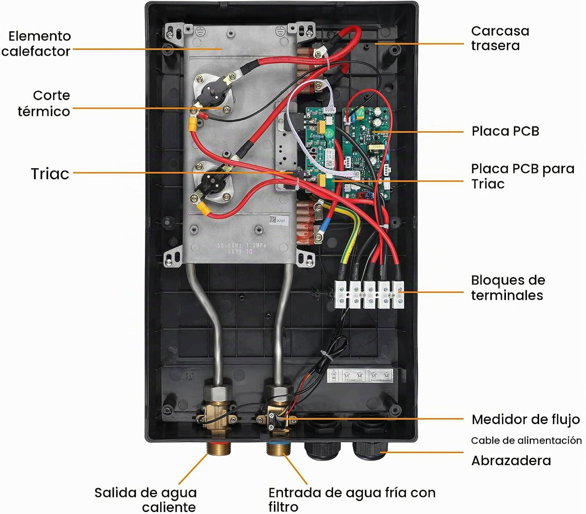 WINTEMP 18kW Calentador de agua eléctrico sin tanque 240V ETL certi...