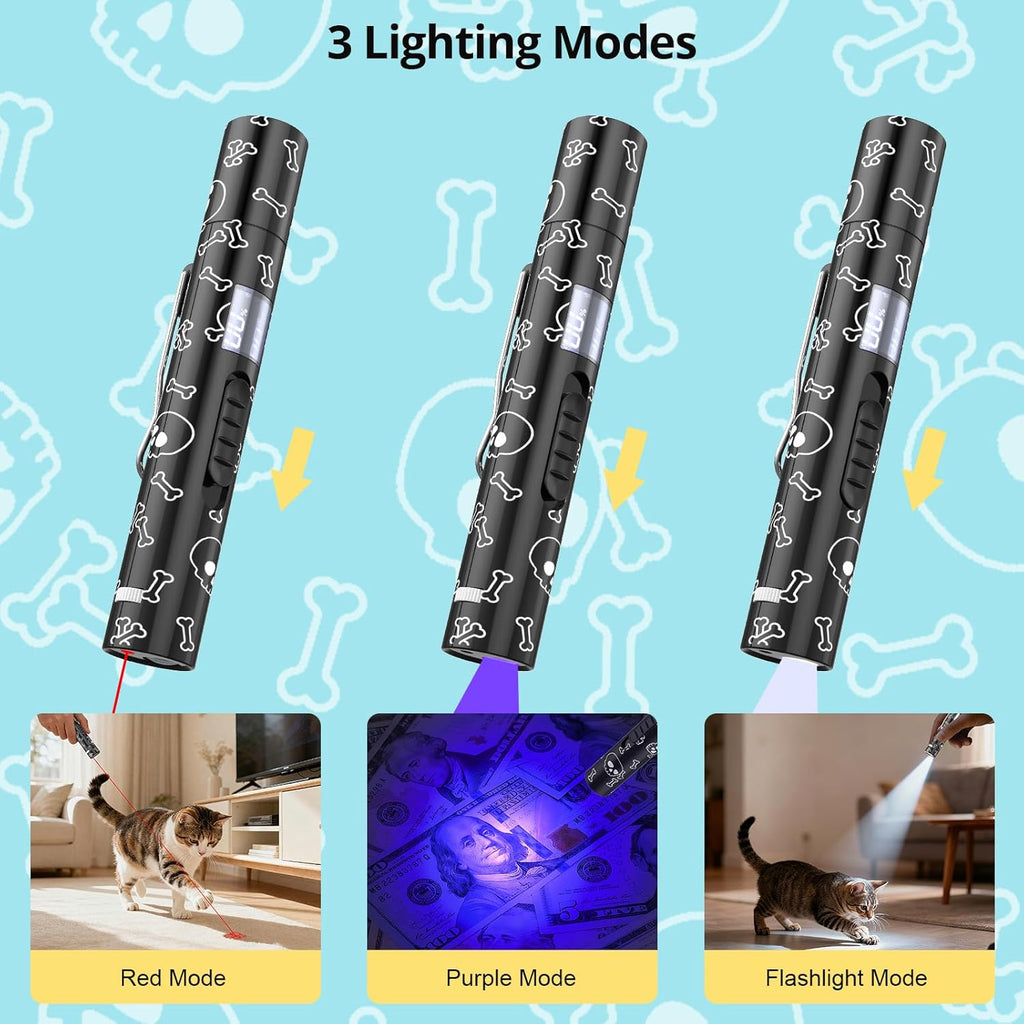 Juguetes interactivos para gatos Waputne con 7 modos ajustables, pa...