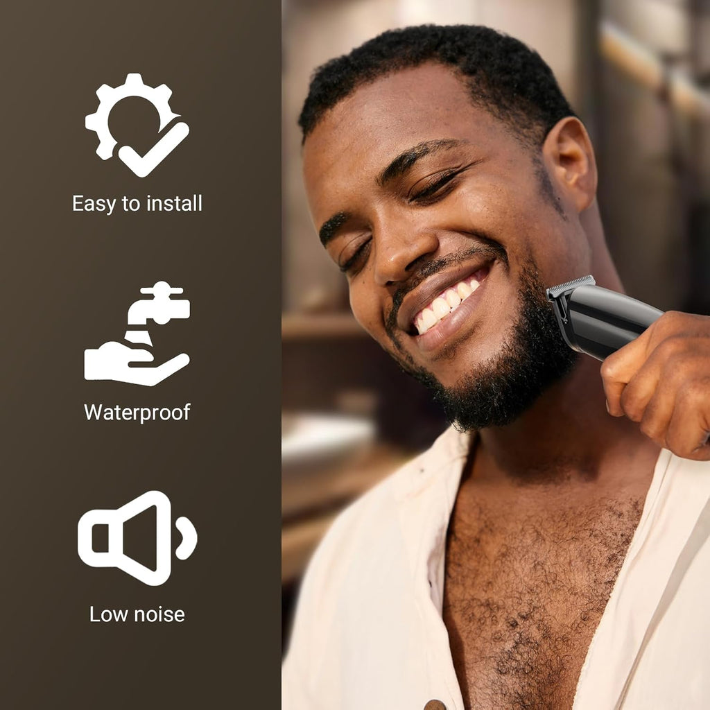 SHPAVVER ETHUP Recortadora de barba recargable para hombres: cortap...