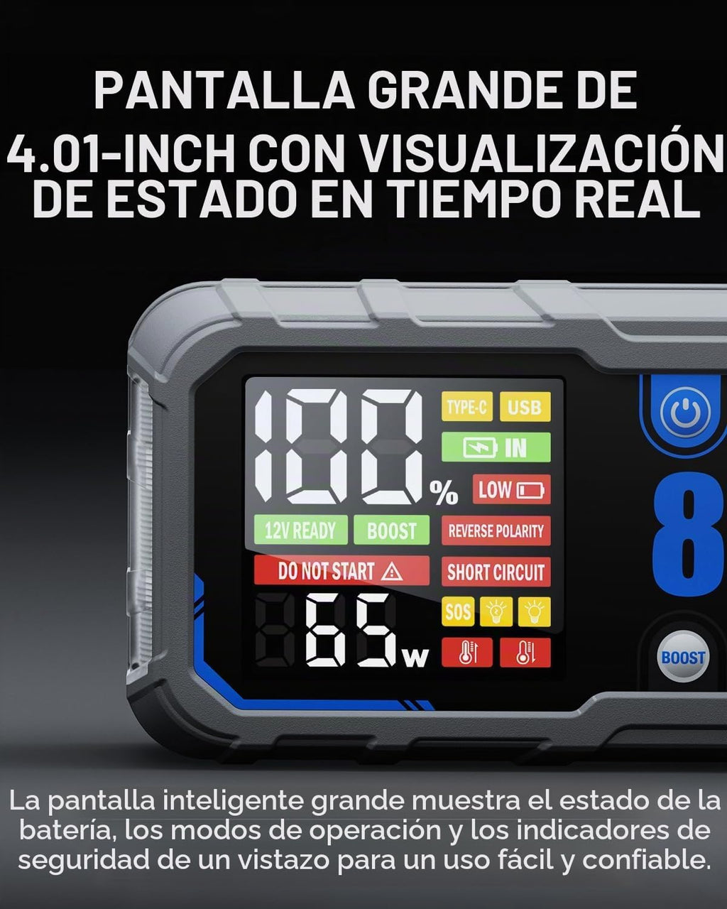 Arrancador portátil de batería de coche 8250A con PD-65W (para todo...